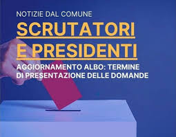 Iscrizione all'Albo scrutatori e/o Presidenti di seggio